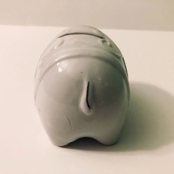 Ceramic Elephant Coin Bank Small 4  Inch Long Figurine - Picture 13 of 14